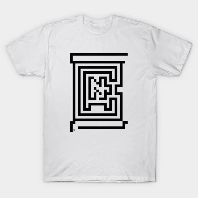 BEAN - Minimal Pixel Art - Optical Illusion T-Shirt by outofthepixel